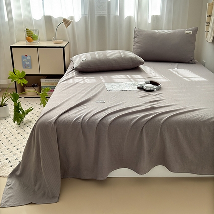 91家纺网 家纺一手货源 找家纺 （总）罗亿家纺 2025新款云感提花双层纱单床单