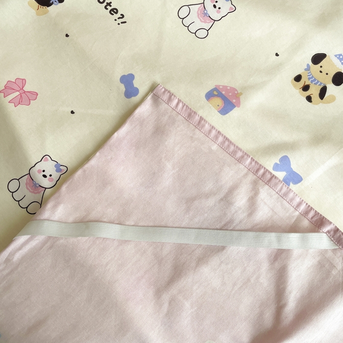 91家纺网 家纺一手货源 找家纺 Sweet dreams甜梦 2025新款全棉小清新卡通一体式旅行酒店睡袋 蝴蝶结狗狗