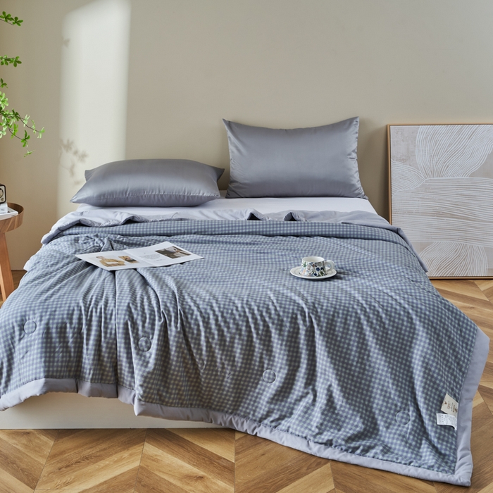 91家纺网 家纺一手货源 找家纺 森林人 2025新款A类针织棉大豆夏凉被 长野