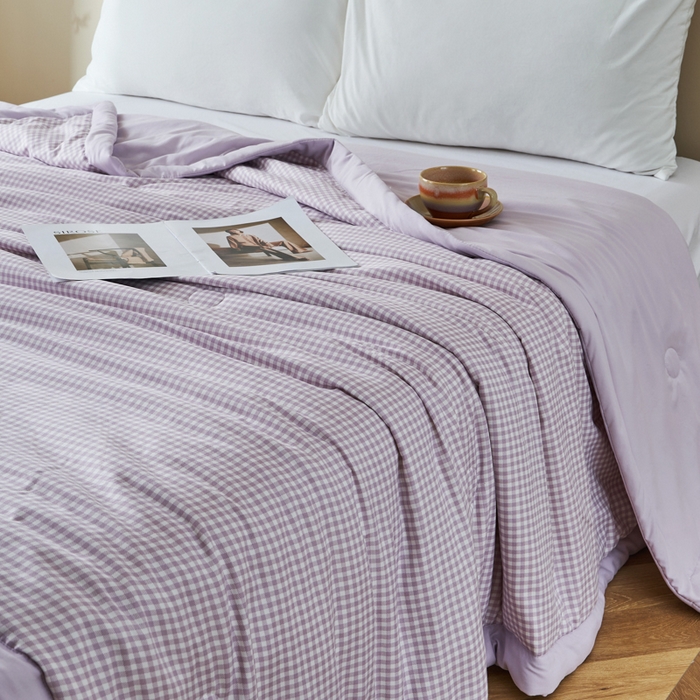 91家纺网 家纺一手货源 找家纺 森林人 2025新款A类针织棉大豆夏凉被 晴天