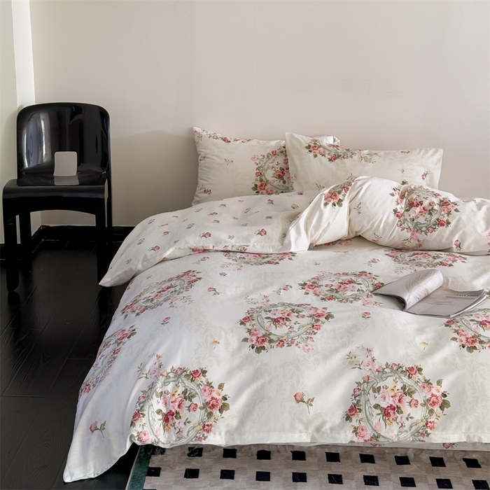 91家纺网 家纺一手货源 找家纺 （总）窝米 2025新款全棉新品13370四件套 简约休闲风系列（悦溪、几何乐园）