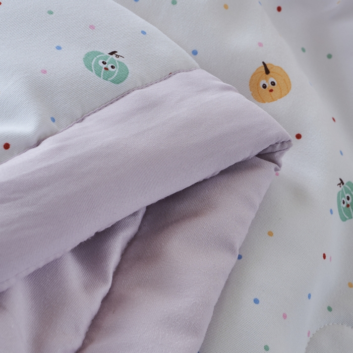 91家纺网 家纺一手货源 找家纺 森林人 2025新款A类针织棉大豆夏凉被 甜心南瓜