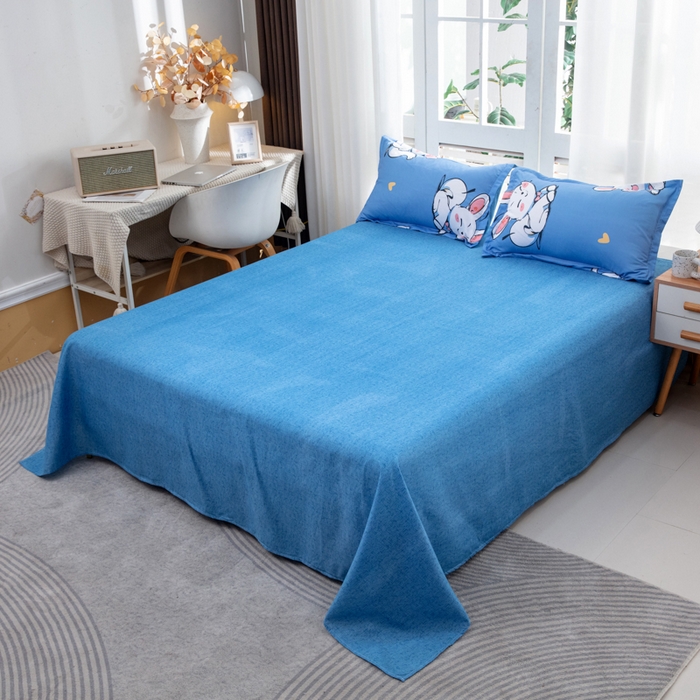 91家纺网 家纺一手货源 找家纺 乐居坊  2025新款柔软亲肤印花四件套大床图 快乐兔