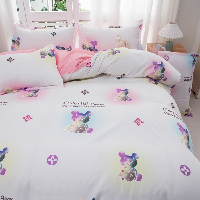 91家纺网 家纺一手货源 找家纺 乐居坊  2025新款柔软亲肤印花四件套大床图 疯狂世界