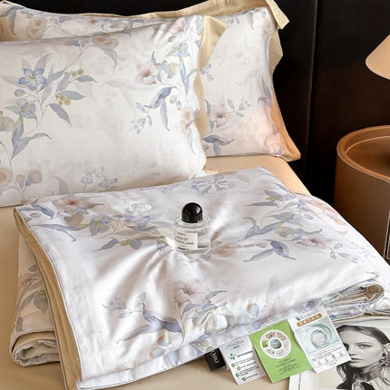 91家纺网 家纺一手货源 找家纺 （总）蓝米卡夫  2025新品-50支天丝莱赛尔数码印花-夏被四件套