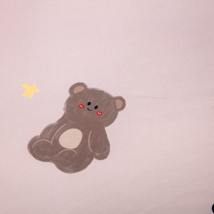 91家纺网 家纺一手货源 找家纺 乐居坊  2025新款柔软亲肤印花四件套大床图 小熊咖