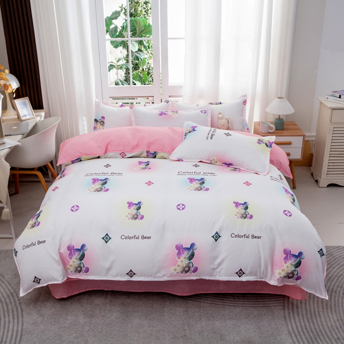 91家纺网 家纺一手货源 找家纺 乐居坊  2025新款柔软亲肤印花四件套大床图 疯狂世界