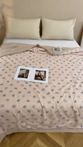 91家纺网 家纺一手货源 找家纺 森林人 2025新款A类针织棉大豆夏凉被 宛然