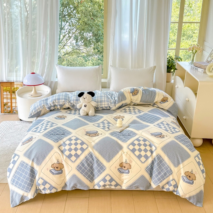 91家纺网 家纺一手货源 找家纺 2025新款全棉斜纹喷气12868系列单品被套 童年时光机