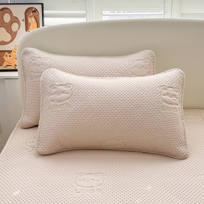 91家纺网 家纺一手货源 找家纺 喜居 2025新款幸运多-夹棉床笠系列 幸运多-奶咖