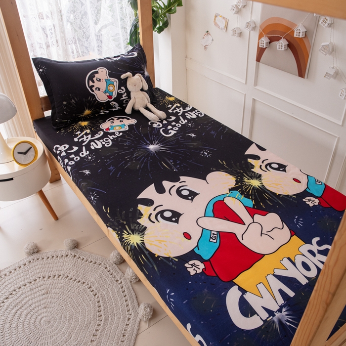 91家纺网 家纺一手货源 找家纺 乐居坊  2025新款柔软亲肤印花四件套宿舍床 星光闪耀