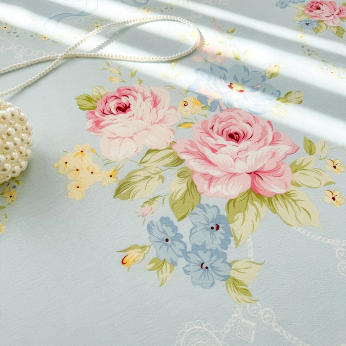 91家纺网 家纺一手货源 找家纺 棉造家居 2025新款春夏全棉纯棉印花夏被夏凉被空调被 花涧烟雨