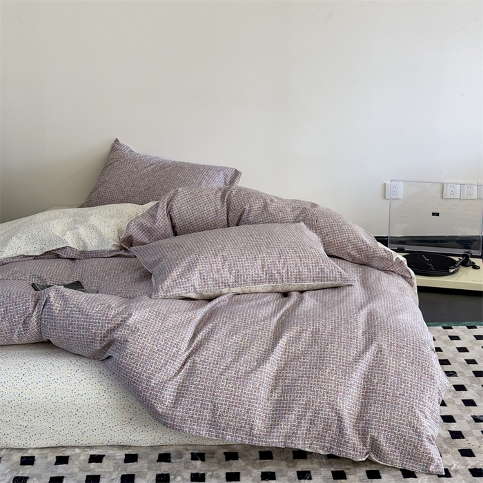 91家纺网 家纺一手货源 找家纺 窝米 2025新款全棉新品13370四件套 简约休闲风系列（悦溪、几何乐园） 香织