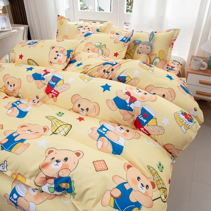 91家纺网 家纺一手货源 找家纺 （总）乐居坊  2025新款柔软亲肤印花四件套大床图