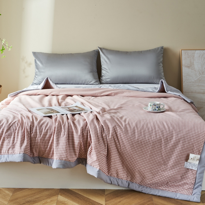 91家纺网 家纺一手货源 找家纺 森林人 2025新款A类针织棉大豆夏凉被 秋田