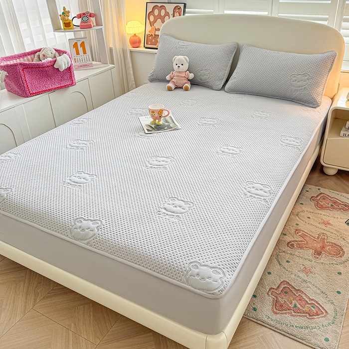 91家纺网 家纺一手货源 找家纺 喜居 2025新款幸运多-夹棉床笠系列 幸运多-雅灰