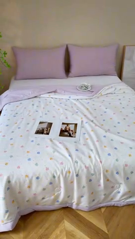 91家纺网 家纺一手货源 找家纺 森林人 2025新款A类针织棉大豆夏凉被 甜心南瓜