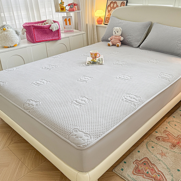 91家纺网 家纺一手货源 找家纺 喜居 2025新款幸运多-夹棉床笠系列 幸运多-雅灰