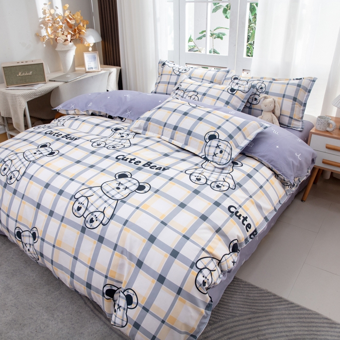 91家纺网 家纺一手货源 找家纺 乐居坊  2025新款柔软亲肤印花四件套大床图 派对动物