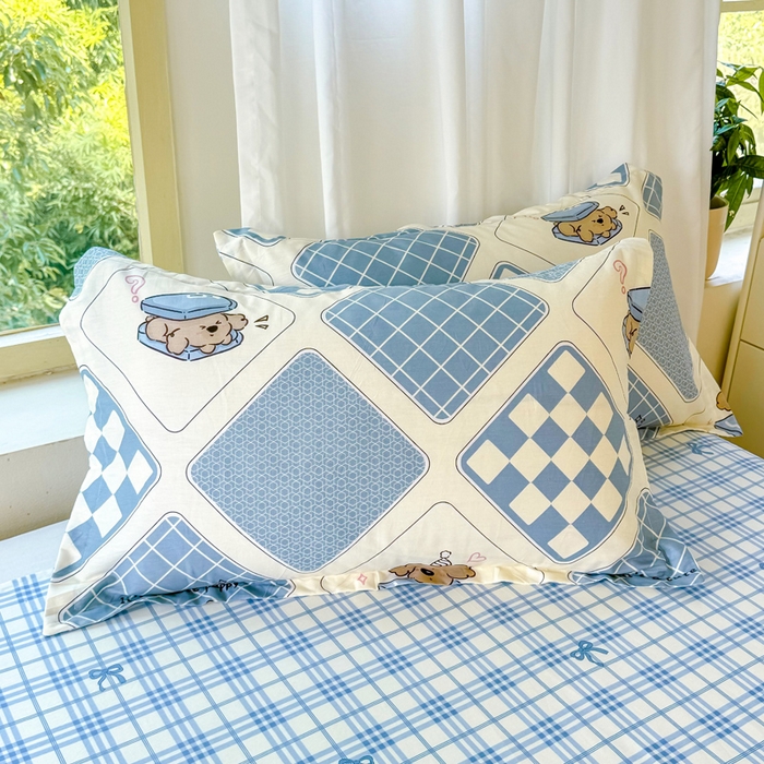 91家纺网 家纺一手货源 找家纺 朵安 2025新款全棉斜纹喷气12868系列单品枕套 童年时光机