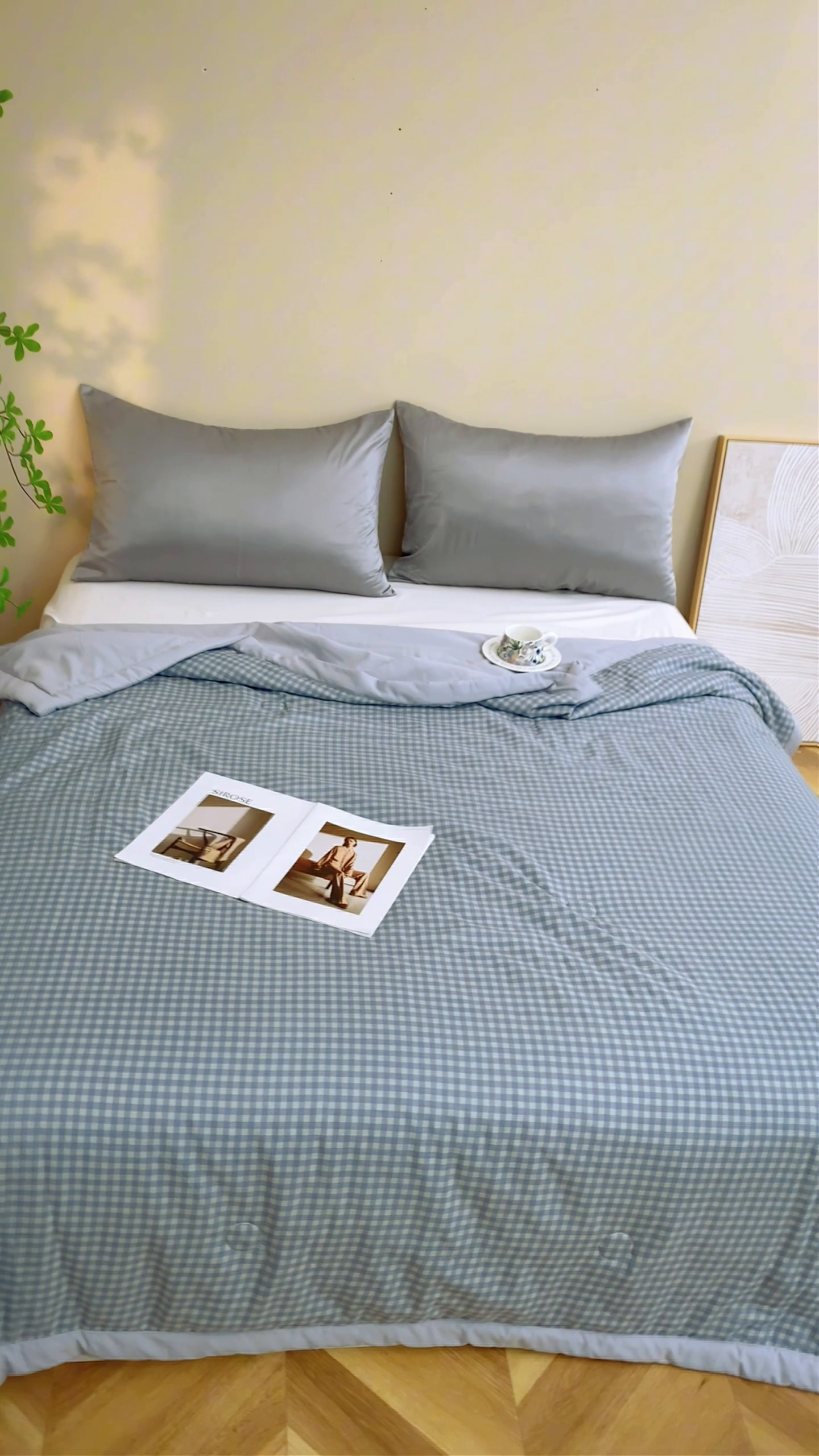 91家纺网 家纺一手货源 找家纺 森林人 2025新款A类针织棉大豆夏凉被 青森