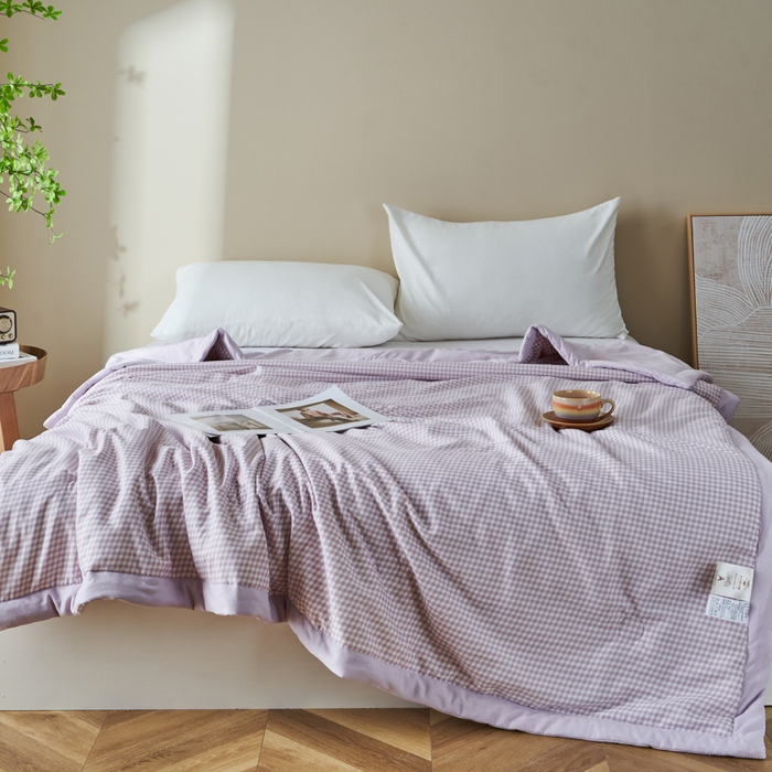 91家纺网 家纺一手货源 找家纺 森林人 2025新款A类针织棉大豆夏凉被 晴天