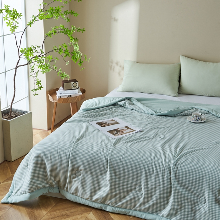 91家纺网 家纺一手货源 找家纺 森林人 2025新款A类针织棉大豆夏凉被 欢乐