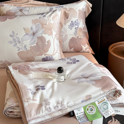 91家纺网 家纺一手货源 找家纺 （总）蓝米卡夫  2025新品-50支天丝莱赛尔数码印花-夏被四件套