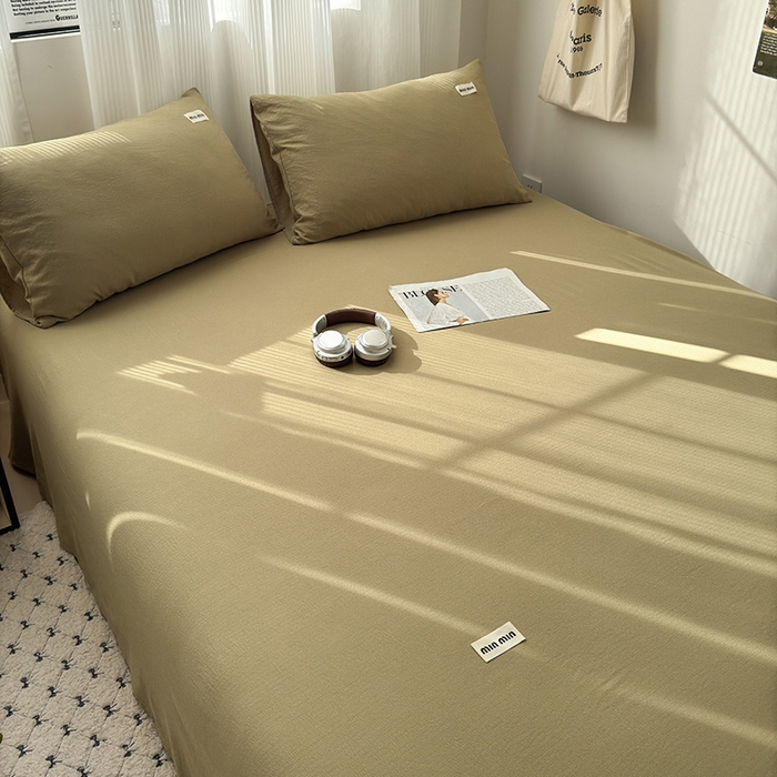 91家纺网 家纺一手货源 找家纺 （总）罗亿家纺 2025新款云感提花双层纱单床单