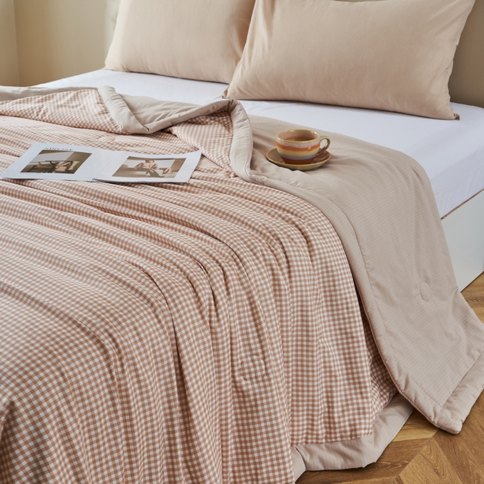 91家纺网 家纺一手货源 找家纺 森林人 2025新款A类针织棉大豆夏凉被 初遇