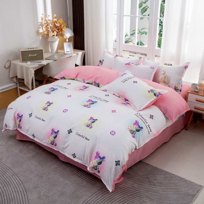 91家纺网 家纺一手货源 找家纺 乐居坊  2025新款柔软亲肤印花四件套大床图 疯狂世界