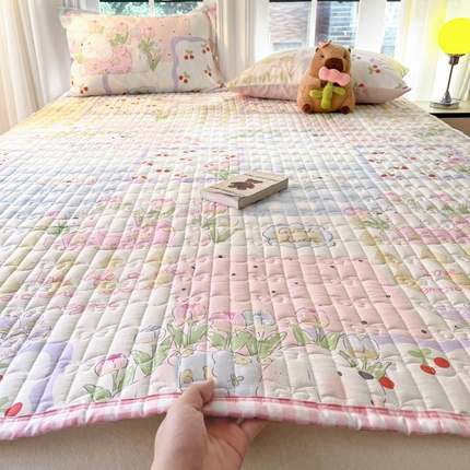 Sweet dreams甜梦 2025新款全棉卡通小清新棉垫子床垫旅行垫 郁金香小狗