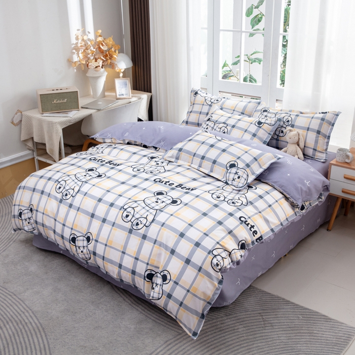 91家纺网 家纺一手货源 找家纺 乐居坊  2025新款柔软亲肤印花四件套大床图 派对动物