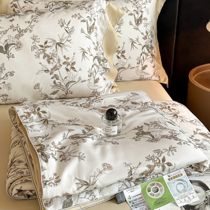 91家纺网 家纺一手货源 找家纺 （总）蓝米卡夫  2025新品-50支天丝莱赛尔数码印花-夏被四件套