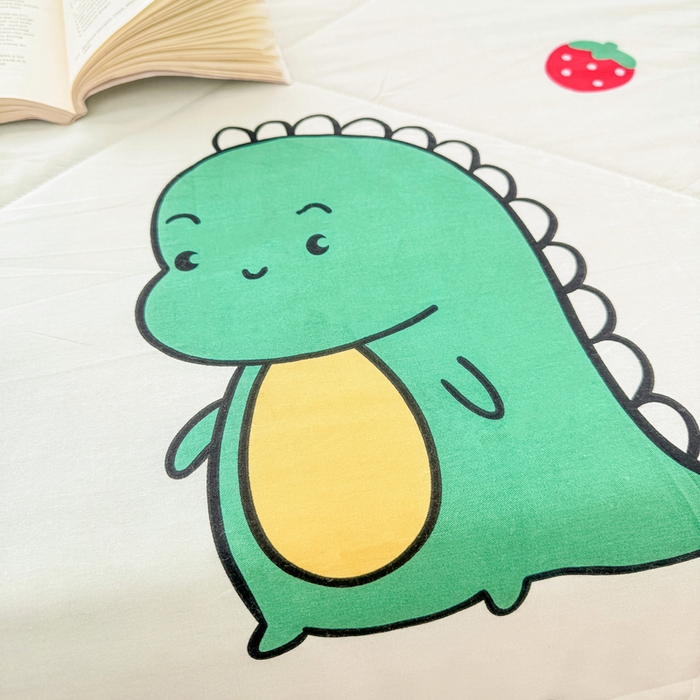 91家纺网 家纺一手货源 找家纺 棉造家居 2025新款春夏全棉纯棉印花夏被夏凉被空调被 恐龙宝贝