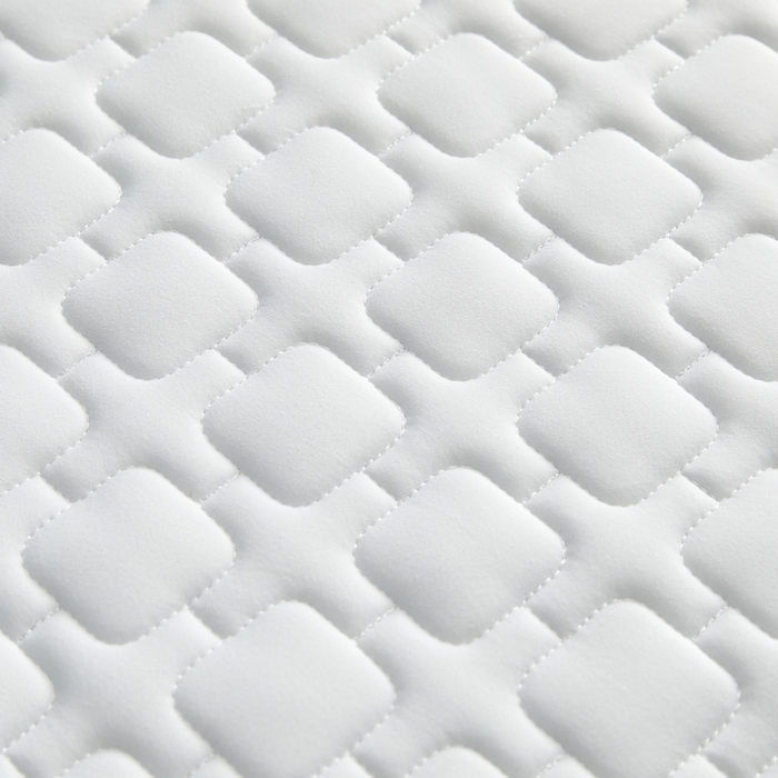 91家纺网 家纺一手货源 找家纺 祁恋婷家居 2025新款A类牛奶丝棉花抗压床垫【床垫遮盖物】 单边四菱格白