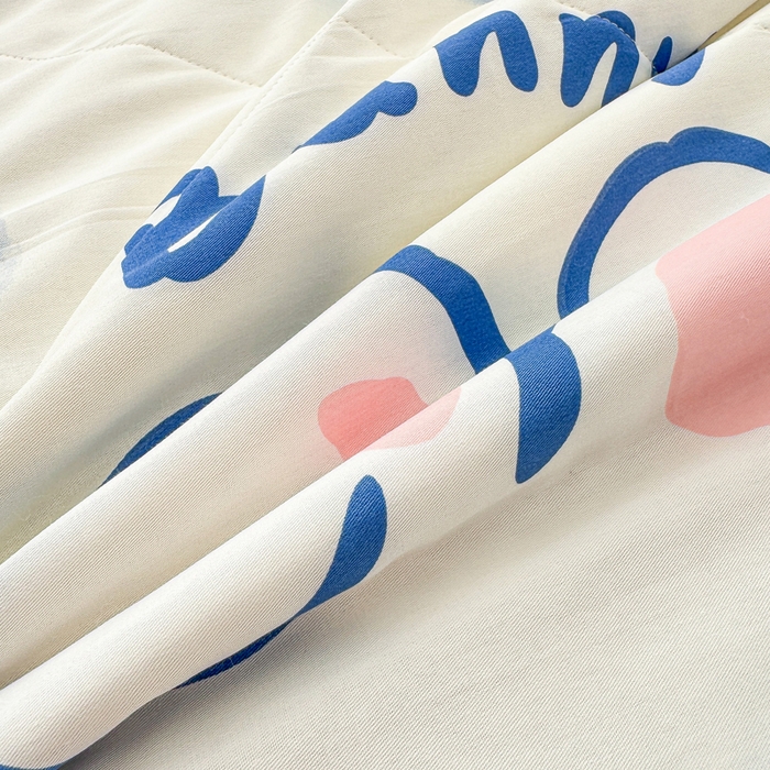 91家纺网 家纺一手货源 找家纺 棉造家居 2025新款春夏全棉纯棉印花夏被夏凉被空调被 晴天小兔