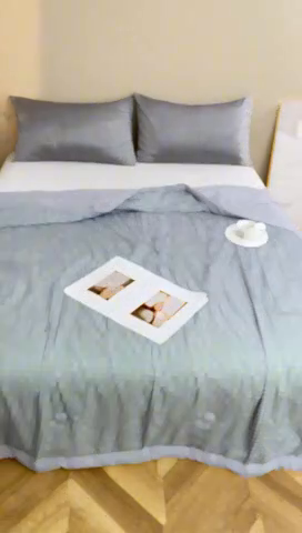 91家纺网 家纺一手货源 找家纺 森林人 2025新款A类针织棉大豆夏凉被 长野