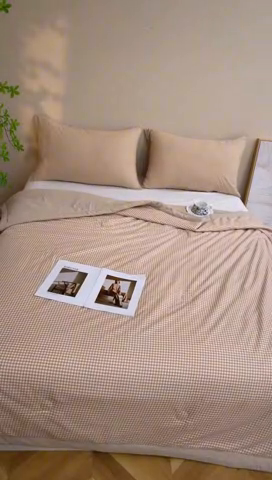 91家纺网 家纺一手货源 找家纺 森林人 2025新款A类针织棉大豆夏凉被 初遇