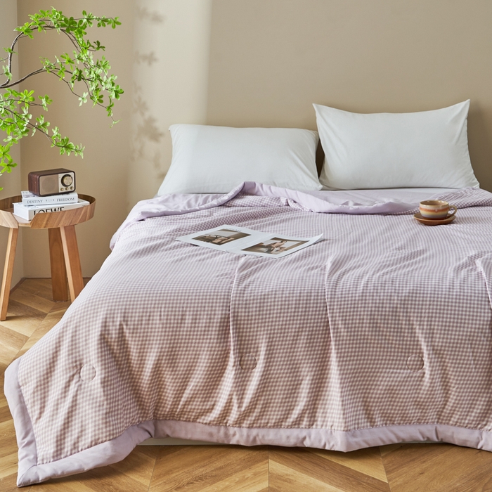 91家纺网 家纺一手货源 找家纺 森林人 2025新款A类针织棉大豆夏凉被 晴天