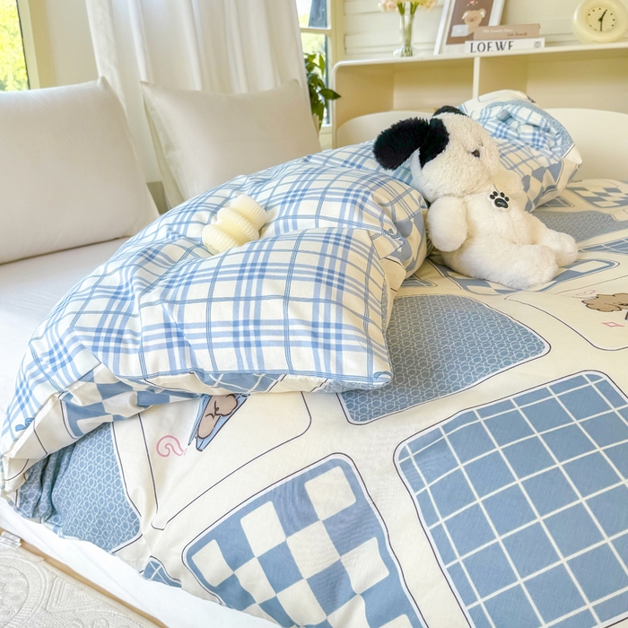 91家纺网 家纺一手货源 找家纺 2025新款全棉斜纹喷气12868系列单品被套 童年时光机