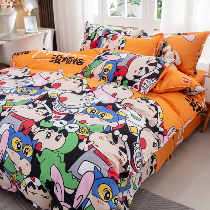 91家纺网 家纺一手货源 找家纺 乐居坊  2025新款柔软亲肤印花四件套大床图 天天开心