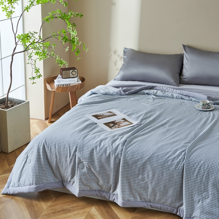 91家纺网 家纺一手货源 找家纺 森林人 2025新款A类针织棉大豆夏凉被 青森