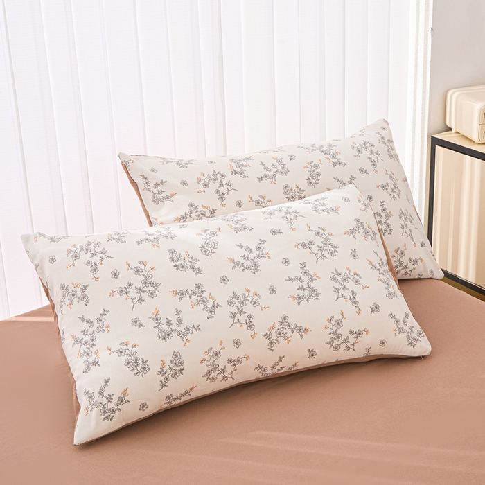 91家纺网 家纺一手货源 找家纺 雅慕家居   2025新款针织棉双层纱四件套 普罗旺斯