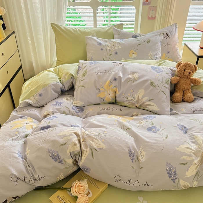 91家纺网 家纺一手货源 找家纺 秋艳家纺 2025新款全棉印花四件套 花朝月夕