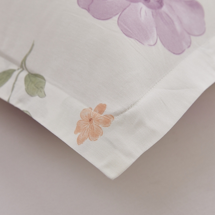 91家纺网 家纺一手货源 找家纺  翎盈家纺   2025新款ins风小清新纯棉印花枕套 蜜语花开