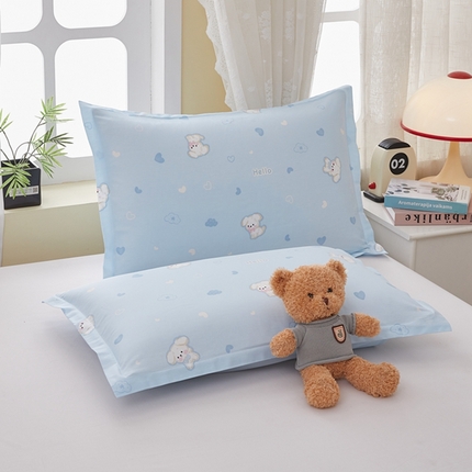  翎盈家纺   2025新款ins风小清新纯棉印花枕套 哈基米