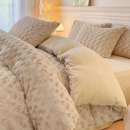 91家纺网 家纺一手货源 找家纺 （总）买家秀 爆款不断货A类母婴级兔兔绒四件套大泡泡牛奶绒四件套珊瑚绒四件套雪花绒四件套兔兔绒牛奶绒四件套