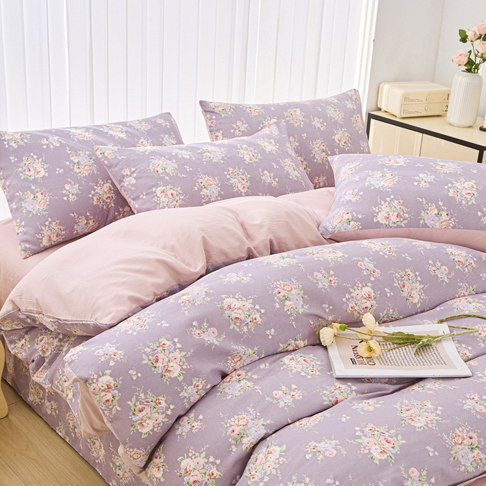 91家纺网 家纺一手货源 找家纺 （总）雅慕家居   2025新款针织棉双层纱四件套