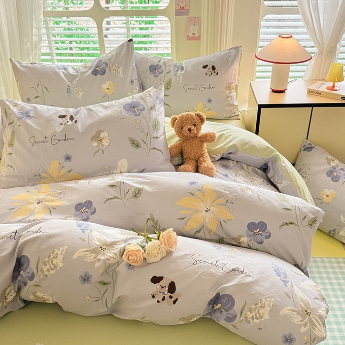 91家纺网 家纺一手货源 找家纺 秋艳家纺 2025新款全棉印花四件套 花朝月夕